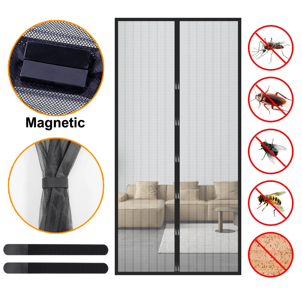 Magnetic Screen Door Curtain Anti-Mosquito Net Fly Insect Screen Mesh Automatic Closing Door Screen Magic Kitchen Screen Mesh
Magnetic Screen Door Curtain Anti-Mosquito Net Fly Insect Screen Mesh Automatic Closing Door Screen Magic Kitchen Screen Mesh