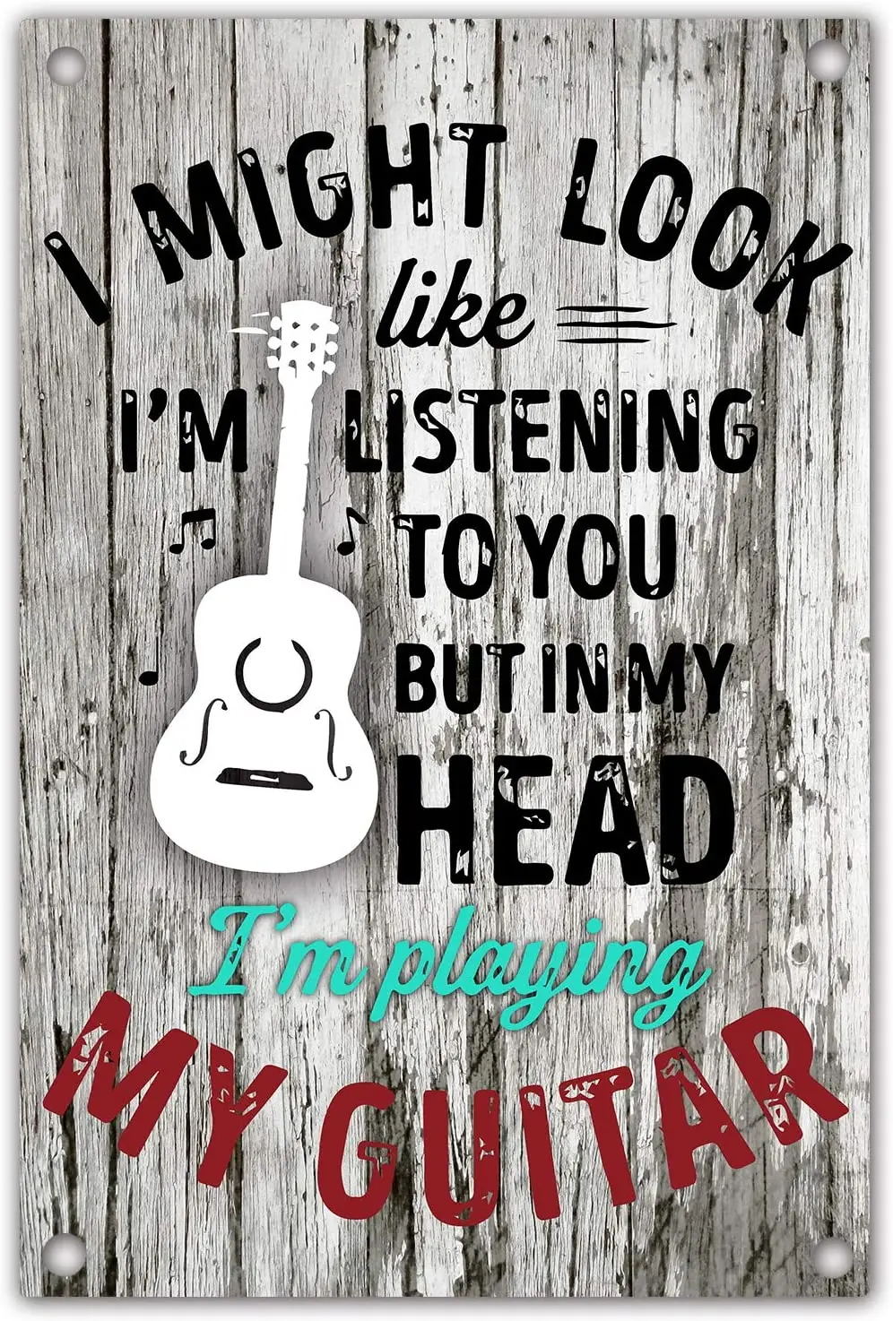 Я могу выглядеть, как будто я слушаю тебя музыкальную гитару, Забавный металлический жестяной знак, Настенный декор, мужская пещера, бар 
Я могу выглядеть, как будто я слушаю тебя музыкальную гитару, Забавный металлический жестяной знак, Настенный декор, мужская пещера, бар