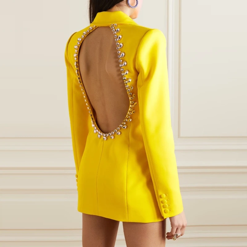 2023FW new style lapel diamond hollow backless suit jacket high quality fashion high street single breasted mid-lengthsuit skirt
2023FW new style lapel diamond hollow backless suit jacket high quality fashion high street single breasted mid-lengthsuit skirt