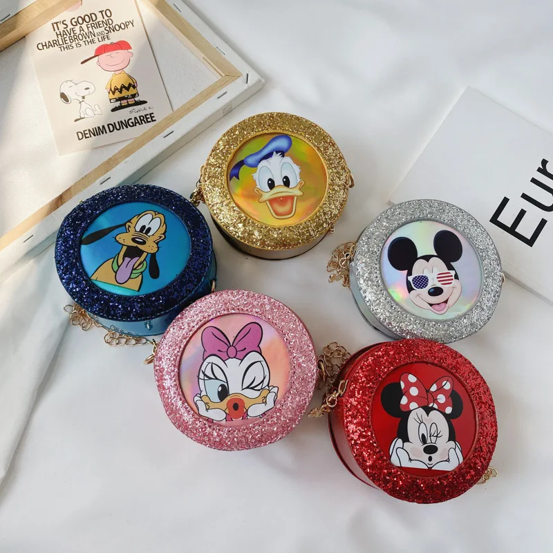 Детская сумка Disney с Микки Маусом Корейская Милая личность Дональд Дак модная блестящая маленькая круглая сумка для девочек детские аксессуары сумка
Детская сумка Disney с Микки Маусом Корейская Милая личность Дональд Дак модная блестящая маленькая круглая сумка для девочек детские аксессуары сумка