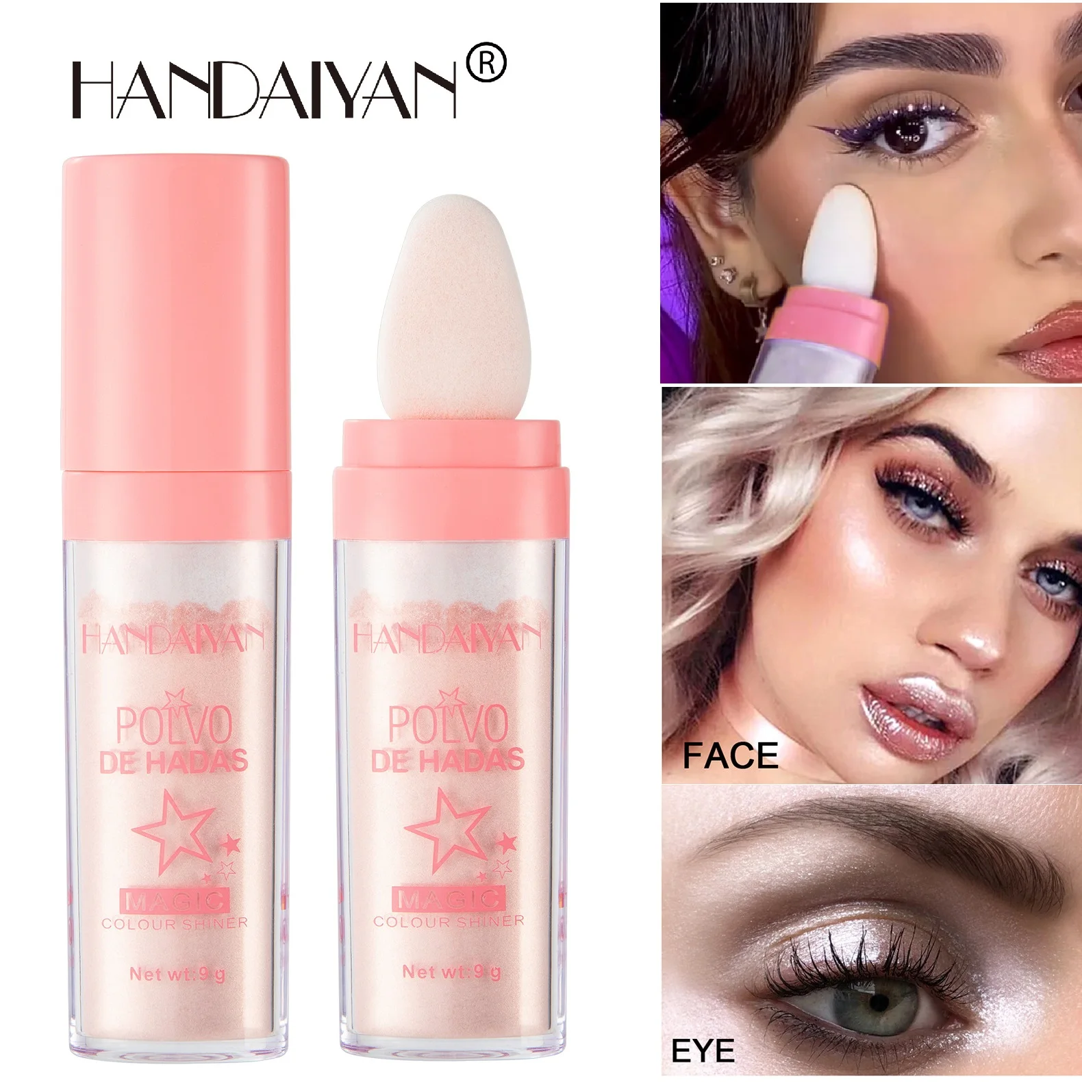 Handaiyan Shimmer Fairy Powder White Loose Highlighter Face Body Glitter Wand Makeup Bronzer Illuminator polvo de hada Cosmetic
Handaiyan Shimmer Fairy Powder White Loose Highlighter Face Body Glitter Wand Makeup Bronzer Illuminator polvo de hada Cosmetic