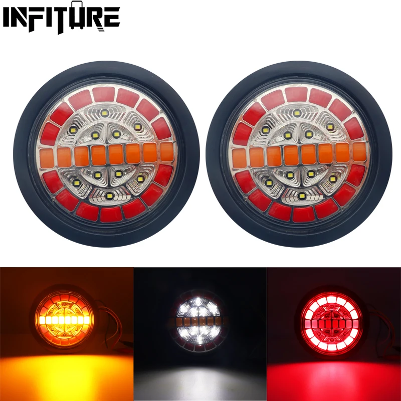 1/2x LED Dynamic Trailer Light 12V 24V Truck Tail Light Sequential Running Turn Signal Reverse Brake Light Van Pickup Back Light
1/2x LED Dynamic Trailer Light 12V 24V Truck Tail Light Sequential Running Turn Signal Reverse Brake Light Van Pickup Back Light