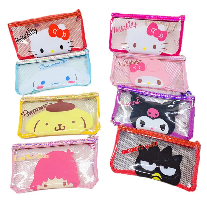 Sanrios Kawaii Kuromi Cinnamoroll My Melody Kittys Мультяшные ученические канцелярские принадлежности сумки для хранения милый прозрачный карандаш косметичка
Sanrios Kawaii Kuromi Cinnamoroll My Melody Kittys Мультяшные ученические канцелярские принадлежности сумки для хранения милый прозрачный карандаш косметичка