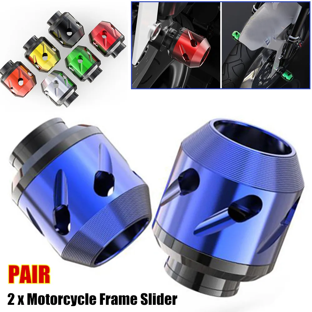 2pcs Motorcycle CNC Front Rear Fork Wheel Protection Anti-Falling Frame Slider Crash Pads Protector Motorcycle Accessories
2pcs Motorcycle CNC Front Rear Fork Wheel Protection Anti-Falling Frame Slider Crash Pads Protector Motorcycle Accessories