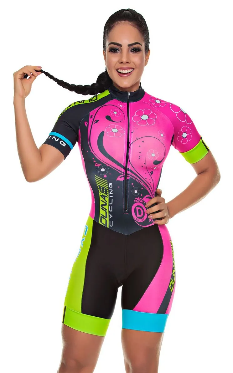 

Профессиональный костюм для триатлона, Женский велосипедный Трикотажный костюм, комбинезон, одежда для велоспорта, комплект одежды для велоспорта с розовыми гелевыми подушечками