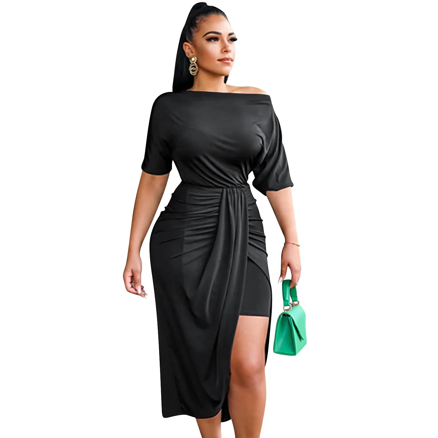 Fashion Elegant Women Irregular Dress Short Sleeve Summer Streetwear Robe Female Party Club Vestidos Women Pack Hip Dresses
Fashion Elegant Women Irregular Dress Short Sleeve Summer Streetwear Robe Female Party Club Vestidos Women Pack Hip Dresses
