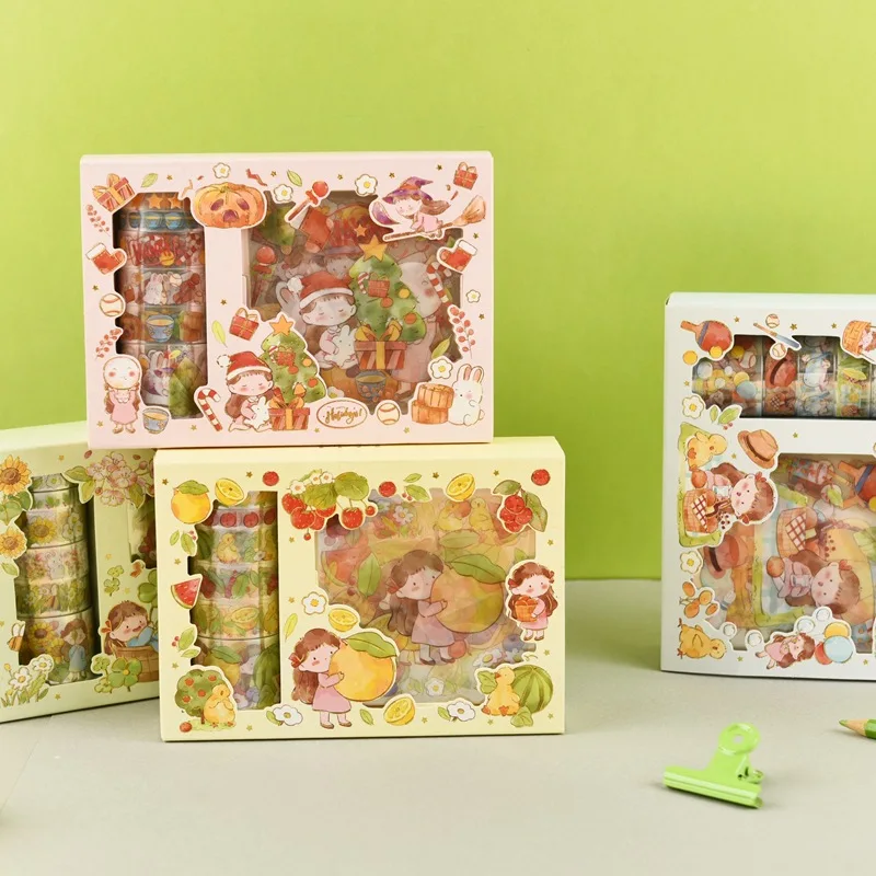 Kawaii Little Girl Good Life Diary 6+6 Tape Stationery Sticker Gift Box Pet Ledger Material Tape Decoration Diy Sticker
Kawaii Little Girl Good Life Diary 6+6 Tape Stationery Sticker Gift Box Pet Ledger Material Tape Decoration Diy Sticker