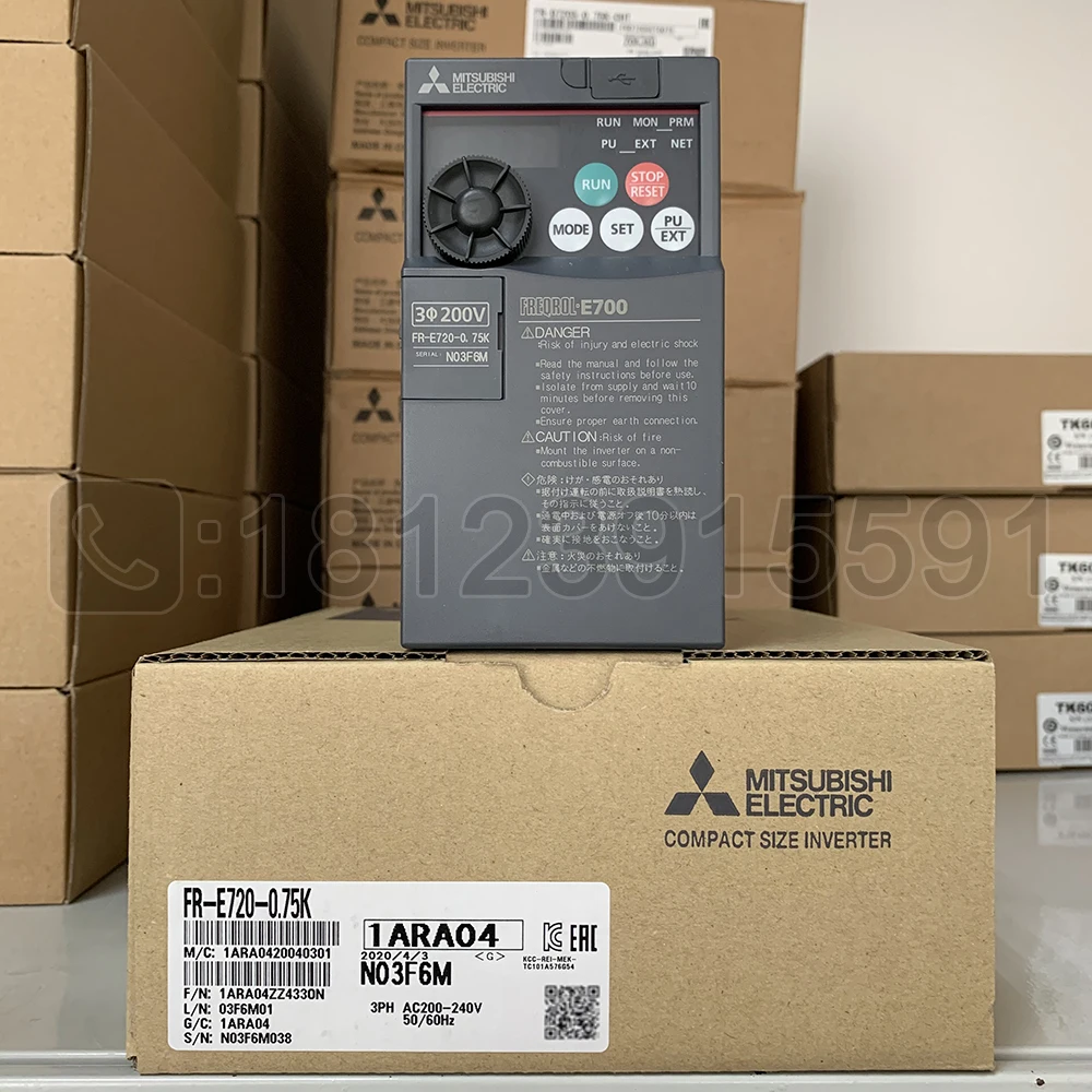 Mitsubishi frequency converter fr-e720-0.75k 750W three-phase 220V original genuine products support official inspection
Mitsubishi frequency converter fr-e720-0.75k 750W three-phase 220V original genuine products support official inspection