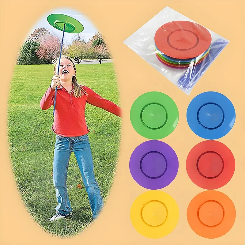 6-Pack Set Kids Flying Disco Boomerang Colorful Disc Toy Outdoor Playing Lawn Game Acrobatic Turntable for Kindergarten Teaching
6-Pack Set Kids Flying Disco Boomerang Colorful Disc Toy Outdoor Playing Lawn Game Acrobatic Turntable for Kindergarten Teaching
