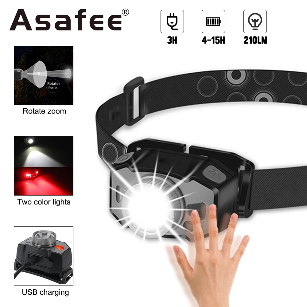 Asafee B33-2 Zoomable LED Headlamp 210LM Hand Wave Sensor Head Lamp Cycling Torch Waterproof IPX4 Outdoor Hiking Headlight
Asafee B33-2 Zoomable LED Headlamp 210LM Hand Wave Sensor Head Lamp Cycling Torch Waterproof IPX4 Outdoor Hiking Headlight