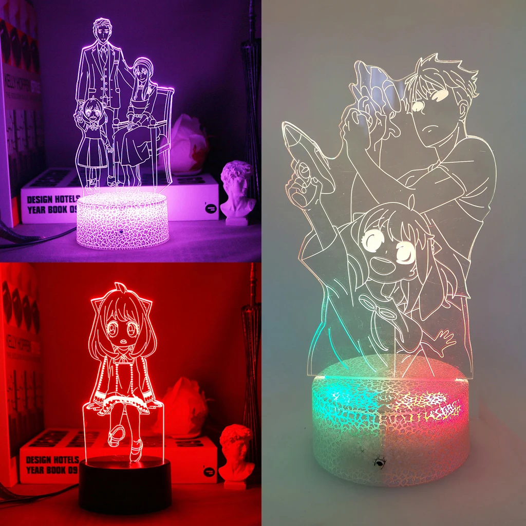 New SPY×FAMILY Anya Forger 3D Led Anime Night Light For Kid Manga Two Tone Lamp For Child Room Decor Illusion Gift Twilight Yor
New SPY×FAMILY Anya Forger 3D Led Anime Night Light For Kid Manga Two Tone Lamp For Child Room Decor Illusion Gift Twilight Yor