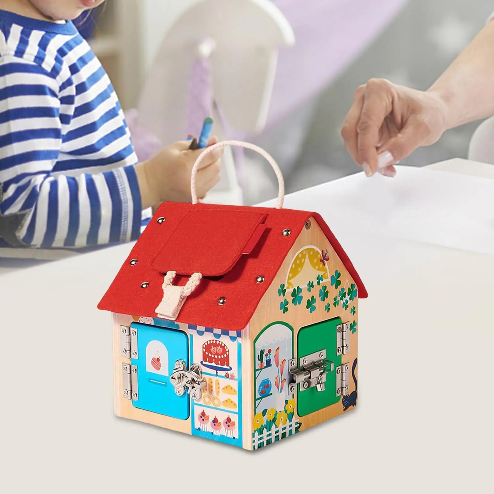 Montessori Busy House Wooden Busy Board toy Training Cognitive Toys for 3+ Year Old Boys or Girls
Montessori Busy House Wooden Busy Board toy Training Cognitive Toys for 3+ Year Old Boys or Girls