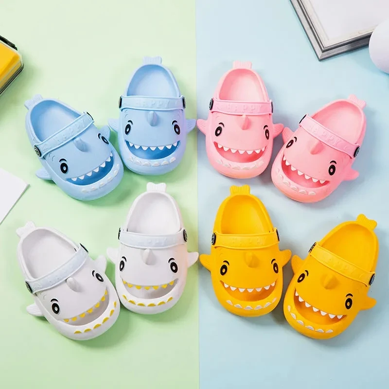 Cute Little Shark Clogs Kids Garden Shoes Kawaii Cartoon Children Slides Shoes Summer Breathable Baby Sandals Toddler Slippers
Cute Little Shark Clogs Kids Garden Shoes Kawaii Cartoon Children Slides Shoes Summer Breathable Baby Sandals Toddler Slippers