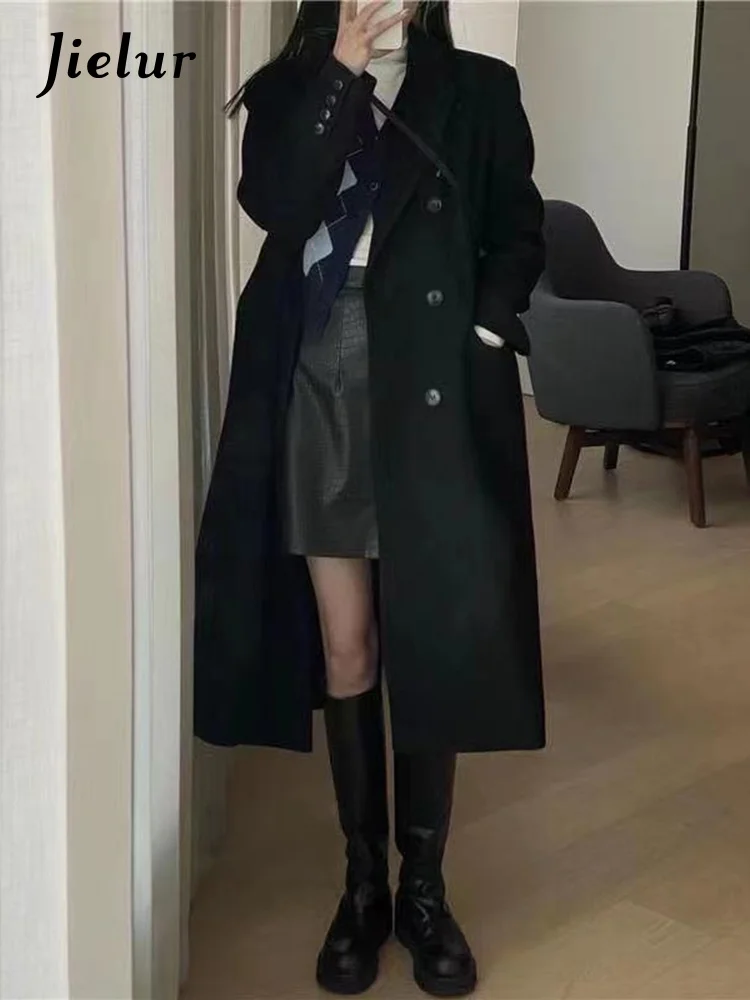 Winter New Korean Black Slim Classic Fashion Loose Trench Woman Solid Color Basic Simple Casual Long Sleeve Female Trench
Winter New Korean Black Slim Classic Fashion Loose Trench Woman Solid Color Basic Simple Casual Long Sleeve Female Trench