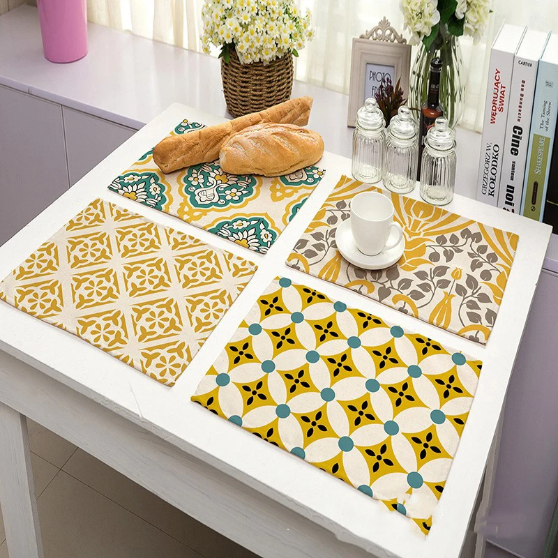 Modern Geometric Yellow Tree Kitchen Placemat Coaster Dining Table Mats Cotton Linen Pad Bowl Cup Mat 42*32cm Home Decor
Modern Geometric Yellow Tree Kitchen Placemat Coaster Dining Table Mats Cotton Linen Pad Bowl Cup Mat 42*32cm Home Decor