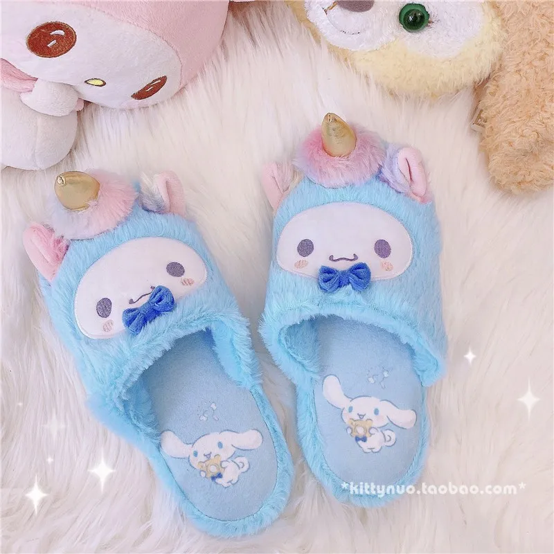 Kawaii Sanrios Cinnamoroll Plush Cotton Slippers Hellokitty Melody Kuromi Pompom Purin Girls Casual Flat Comfort Warm Home Shoes
Kawaii Sanrios Cinnamoroll Plush Cotton Slippers Hellokitty Melody Kuromi Pompom Purin Girls Casual Flat Comfort Warm Home Shoes