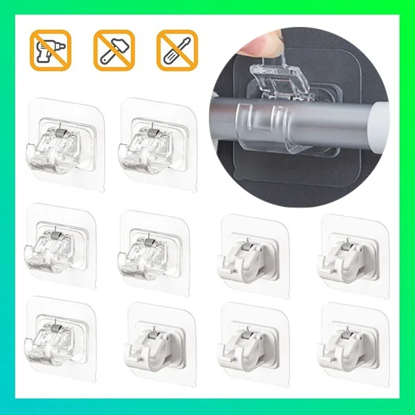 Adjustable Punch-free Curtain Rod Holder Clamp Hooks Rod Bracket Holders Adhesive Wall Curtain Fixed Clip Hanging Racks Hooks
Adjustable Punch-free Curtain Rod Holder Clamp Hooks Rod Bracket Holders Adhesive Wall Curtain Fixed Clip Hanging Racks Hooks