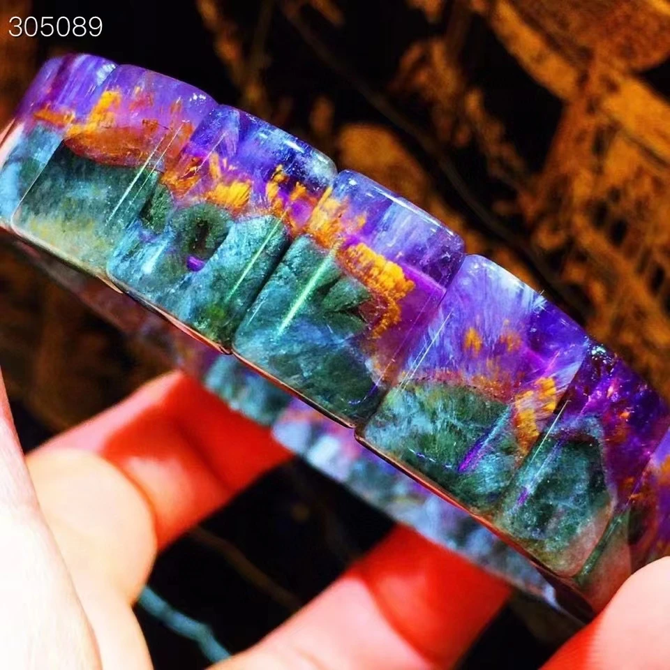 Natural Cacoxenite Purple Auralite 23 Gold Rutilated Quartz Bracelet 15x11x6.4mm Red Auralite 23 Women Men Beads AAAAAA
Natural Cacoxenite Purple Auralite 23 Gold Rutilated Quartz Bracelet 15x11x6.4mm Red Auralite 23 Women Men Beads AAAAAA