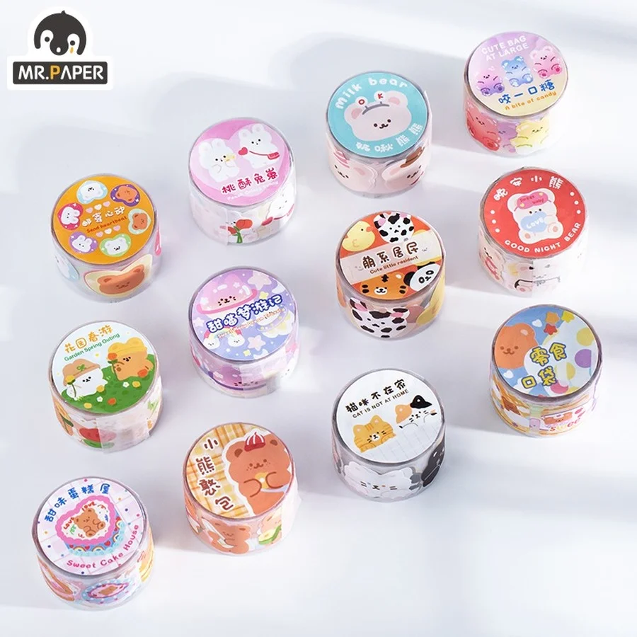 Mr.Paper 12 Style Cute Animal Tape Small Fresh Cartoon Style Hand Account Scrapbook DIY Decorative Material Tape
Mr.Paper 12 Style Cute Animal Tape Small Fresh Cartoon Style Hand Account Scrapbook DIY Decorative Material Tape