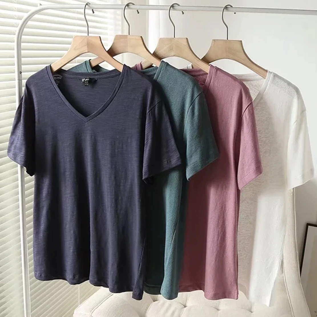 Dave&Di V-neck Summer Tshirt Women Short Sleeve Casual Tops Indie Folk Simple Cotton Linen FashionTshirt
Dave&Di V-neck Summer Tshirt Women Short Sleeve Casual Tops Indie Folk Simple Cotton Linen FashionTshirt