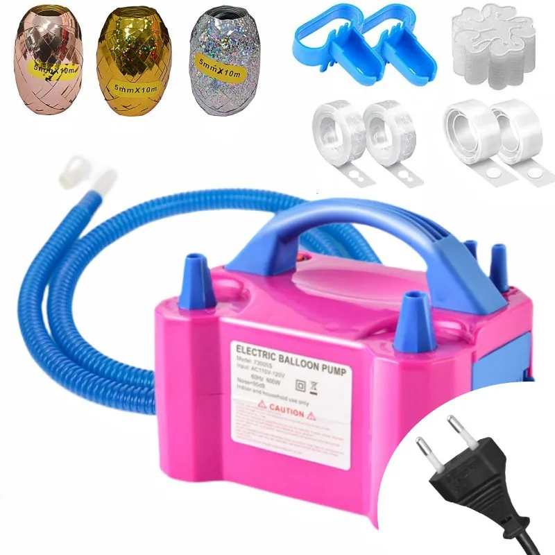 Electric Balloon Air Pump 220V/110V Inflator Two Nozzles Inflator Pump Balloon Quick Inflation Tool Balloon Accessories
Electric Balloon Air Pump 220V/110V Inflator Two Nozzles Inflator Pump Balloon Quick Inflation Tool Balloon Accessories