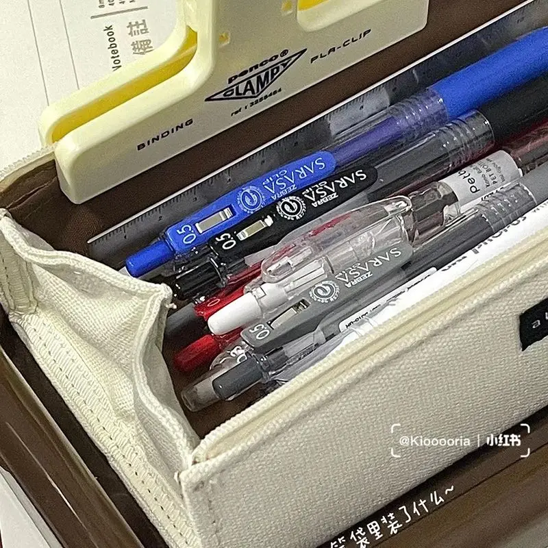 Japanese ins simple pencil case Japanese stationery pencil case storage large-capacity folio stationery bag
Japanese ins simple pencil case Japanese stationery pencil case storage large-capacity folio stationery bag