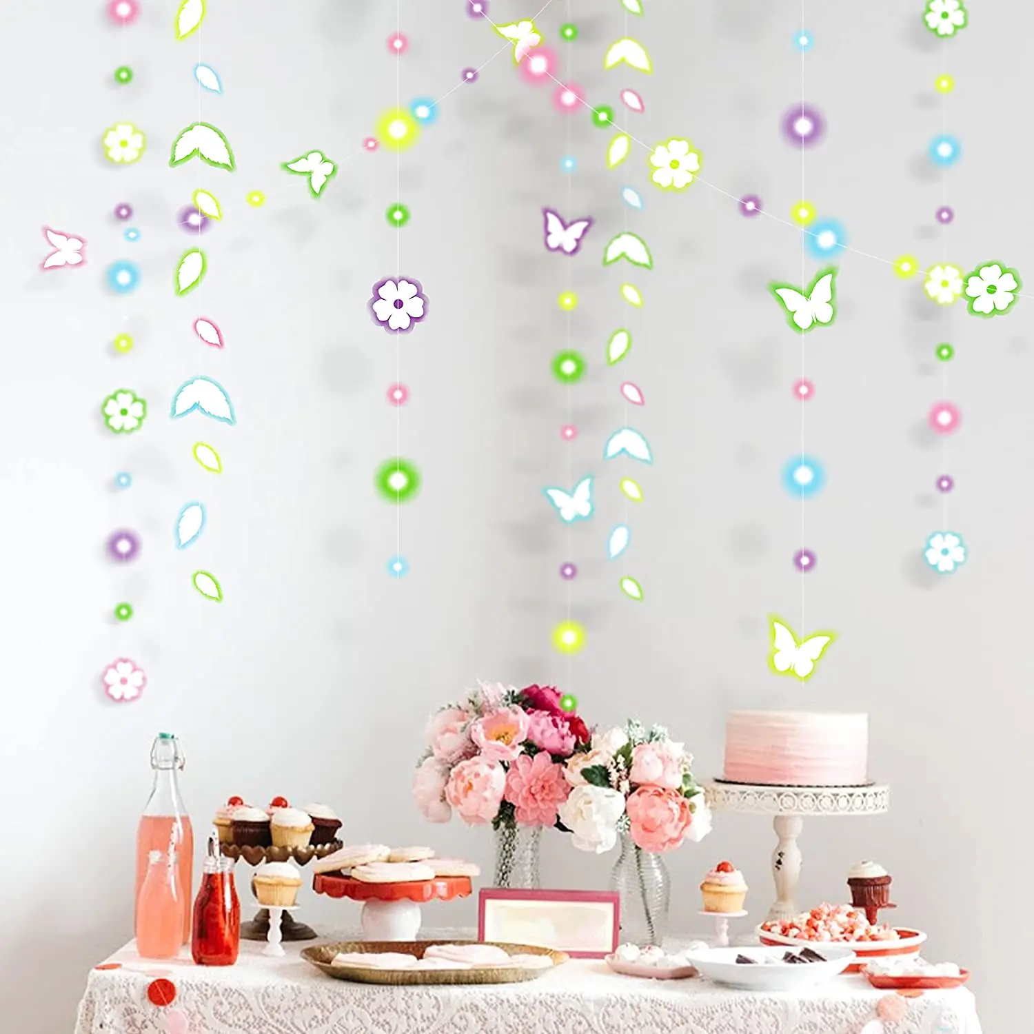 PVC Butterfly Floral Leaf Garland for Girls Birthday Party Spring Outdoor Party Banner Flower Streamer Wedding Baby Shower Decor 
PVC Butterfly Floral Leaf Garland for Girls Birthday Party Spring Outdoor Party Banner Flower Streamer Wedding Baby Shower Decor
