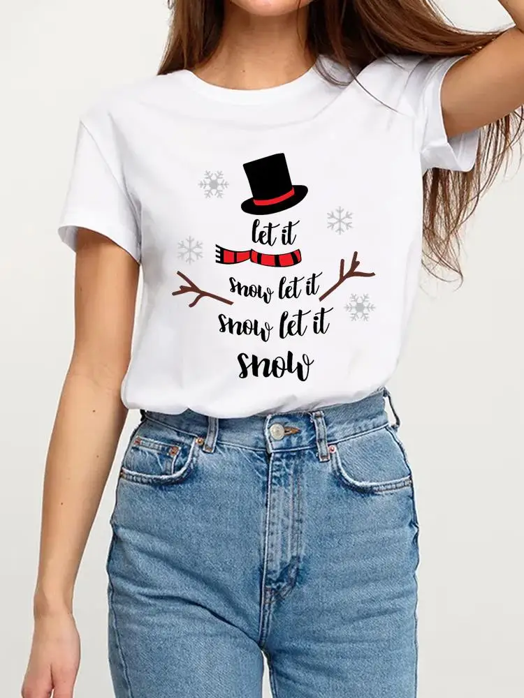 Snowman Love Trend 90s Tee Top Print Women Clothing New Year Graphic T-shirt Merry Christmas Clothes Fashion Basic T Shirt
Snowman Love Trend 90s Tee Top Print Women Clothing New Year Graphic T-shirt Merry Christmas Clothes Fashion Basic T Shirt