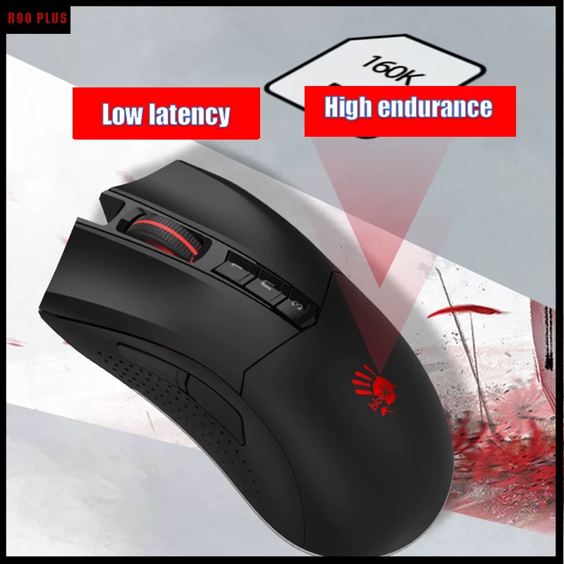 

Bloody R90 Plus Wireless Mouse Rgb Lights Low Latency High Range Ergonomic Gaming Mouse Fps Pc Gamer Mouse Laptop Accessories