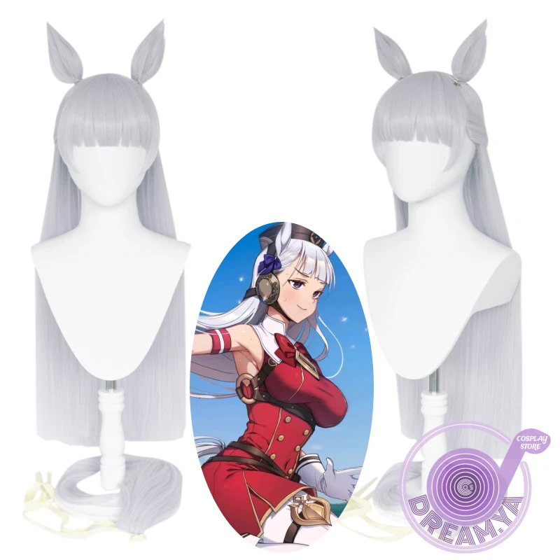 Gold Ship Cosplay Wig Anime Uma Musume Pretty Derby 80cm Long Silver Straight with Ear Synthetic Hair Party Halloween + Wig Cap
Gold Ship Cosplay Wig Anime Uma Musume Pretty Derby 80cm Long Silver Straight with Ear Synthetic Hair Party Halloween + Wig Cap