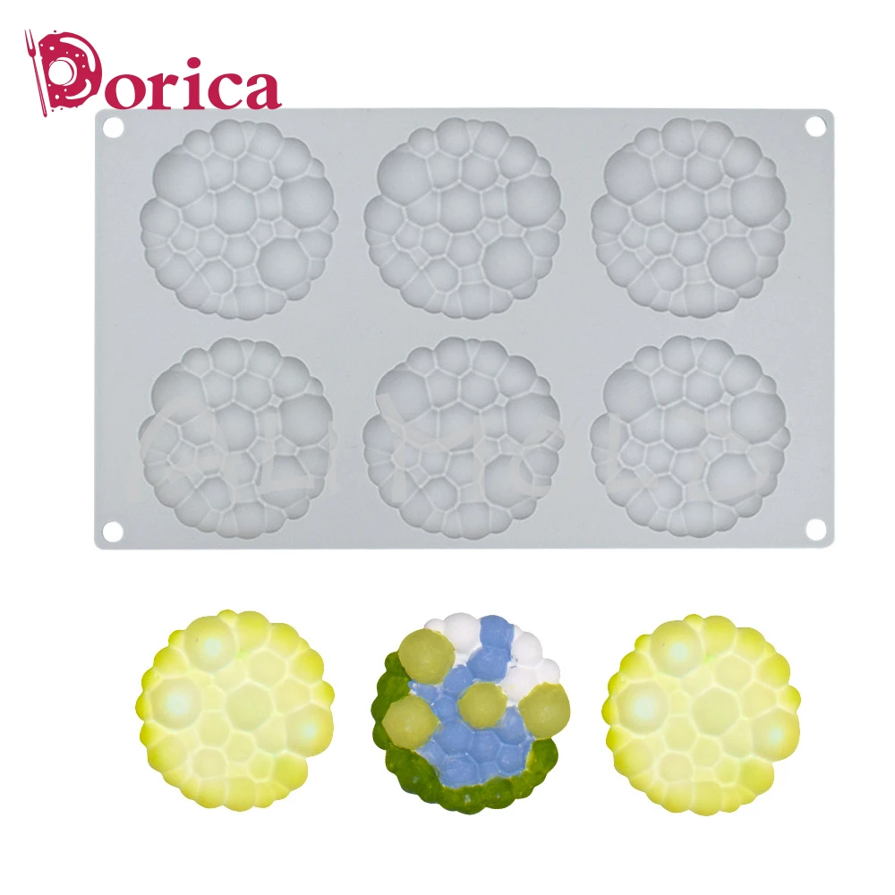 Dorica 6 Holes Bubbles Mousse Cake Mold Pudding Chocolate Silicone Mould Cake Decorating Tools Kitchen Pastry Baking Supplies
Dorica 6 Holes Bubbles Mousse Cake Mold Pudding Chocolate Silicone Mould Cake Decorating Tools Kitchen Pastry Baking Supplies