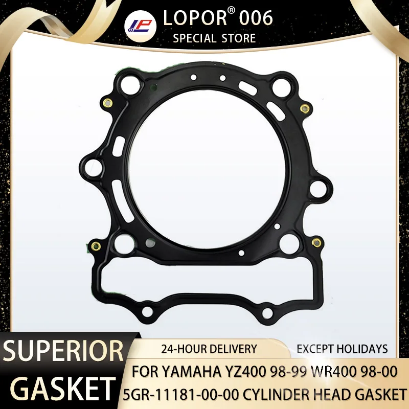 Прокладка головки цилиндра мотоцикла LOPOR для YAMAHA YZ400 98-99 WR400 98-20 YZ WR 400 5GR-11181-00-00
Прокладка головки цилиндра мотоцикла LOPOR для YAMAHA YZ400 98-99 WR400 98-20 YZ WR 400 5GR-11181-00-00