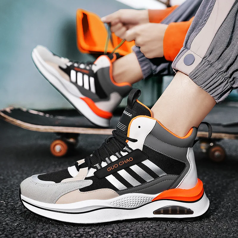 Мужские кроссовки, модная дышащая вязаная полосатая повседневная спортивная обувь, уличные крутые легкие высокие кроссовки
Мужские кроссовки, модная дышащая вязаная полосатая повседневная спортивная обувь, уличные крутые легкие высокие кроссовки