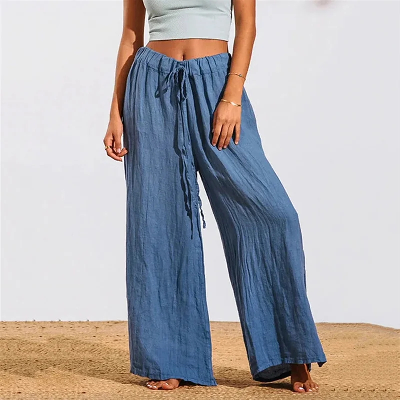 Women's Cotton Pants Gray High Waisted Harem Loose Soft Elastic Waist White Summer Pants Blue Casual 2022 Trousers for Female
Women's Cotton Pants Gray High Waisted Harem Loose Soft Elastic Waist White Summer Pants Blue Casual 2022 Trousers for Female