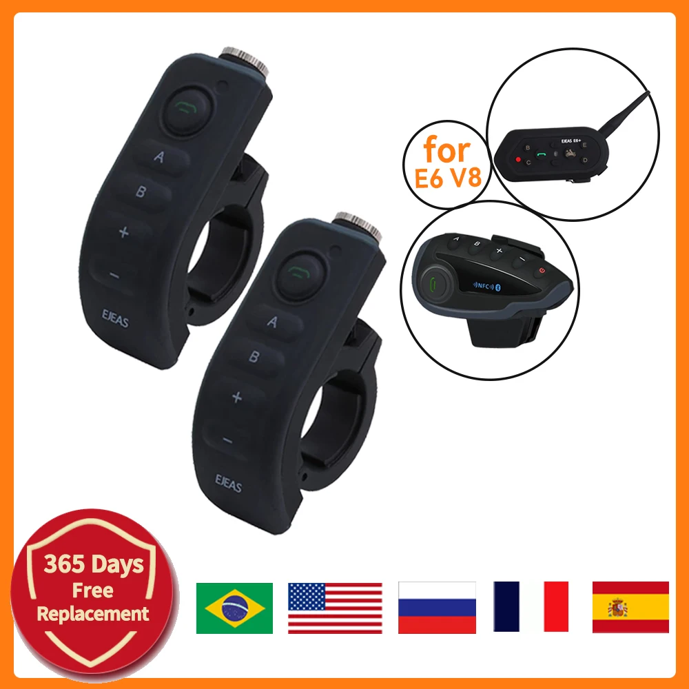 Motorcycle Bluetooth Helmet Intercom Handle Bar Handlebar Remote Control for EJEAS E6 Plus Vnetphone V8 Full Duplex Communicator
Motorcycle Bluetooth Helmet Intercom Handle Bar Handlebar Remote Control for EJEAS E6 Plus Vnetphone V8 Full Duplex Communicator