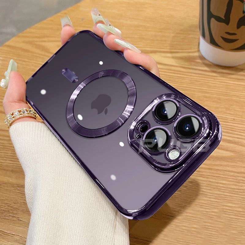 Luxury Transparent Magnetic For Magsafe Wireless Charging Case For iPhone 14 Plus 13 12 11 Pro Max Clear Plating Silicone Cover
Luxury Transparent Magnetic For Magsafe Wireless Charging Case For iPhone 14 Plus 13 12 11 Pro Max Clear Plating Silicone Cover