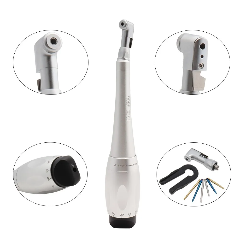 

Dental Low Speed Handpiece Implant Torque Wrench 5N-35N Drivers 2.35mm Latch Type Bits Contra Angle Universal Silver Metal Box