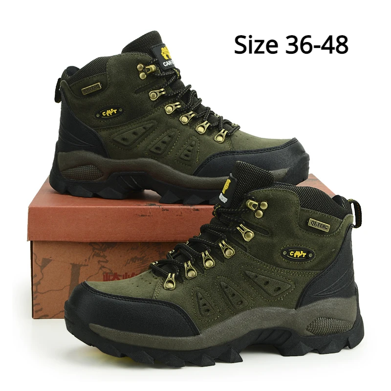 High Top Men Hiking Boots Autumn Outdoor Shoes Leather Waterproof Sneakers Non-slip Casual Trekking Boots for Men Work Shoes
High Top Men Hiking Boots Autumn Outdoor Shoes Leather Waterproof Sneakers Non-slip Casual Trekking Boots for Men Work Shoes