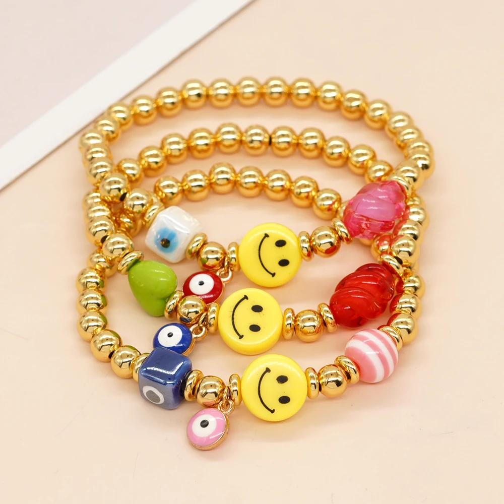 Boho Evil Eye Beaded Smile Charm Bracelets Handmade Friendship Stretch Bracelet Boho Jewelry Gift for Women Teen Girl Pulsera
Boho Evil Eye Beaded Smile Charm Bracelets Handmade Friendship Stretch Bracelet Boho Jewelry Gift for Women Teen Girl Pulsera