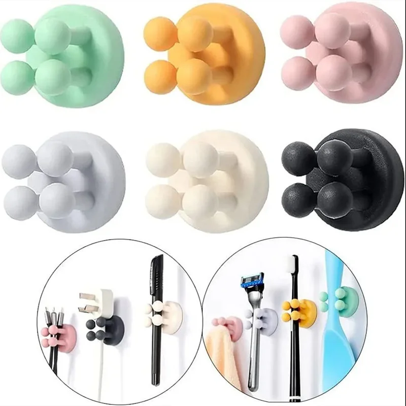 Silicone Seamless Hook Nail Free Toothbrush Toothpaste Razor Holder Bathroom Kitchen Office Wall Door Hook Towel Key Plug Holder
Silicone Seamless Hook Nail Free Toothbrush Toothpaste Razor Holder Bathroom Kitchen Office Wall Door Hook Towel Key Plug Holder