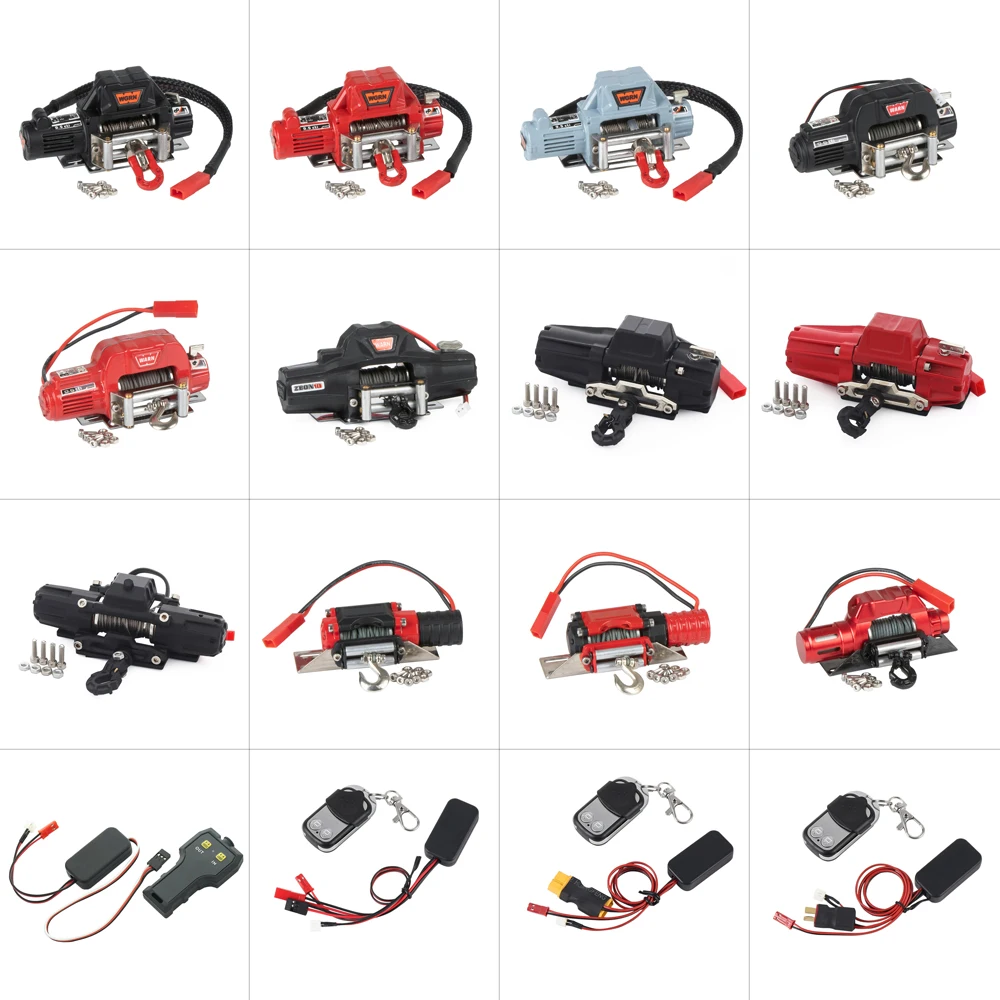 Electric Metal Winch and Wireless Remote Receiver for 1/8 1/10 RC Crawler Car Axial SCX10 TRX4 TRX6 Redcat GEN8 TF2 CC01 
Electric Metal Winch and Wireless Remote Receiver for 1/8 1/10 RC Crawler Car Axial SCX10 TRX4 TRX6 Redcat GEN8 TF2 CC01