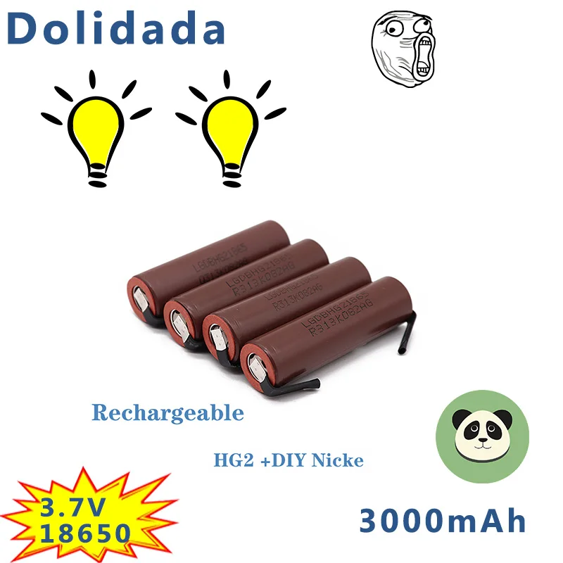 Новый перезаряжаемый аккумулятор HG2 18650 3000 мАч 18650HG2 3,6 в разряд 20 А, предназначенный для аккумуляторов hg2 + никель своими руками
Новый перезаряжаемый аккумулятор HG2 18650 3000 мАч 18650HG2 3,6 в разряд 20 А, предназначенный для аккумуляторов hg2 + никель своими руками