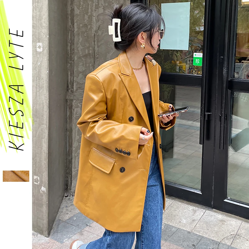 Autumn New Leather Jacket Women's Spring New Korean Loose Yellow PU Leather Coat Casual Fashion Jackets
Autumn New Leather Jacket Women's Spring New Korean Loose Yellow PU Leather Coat Casual Fashion Jackets