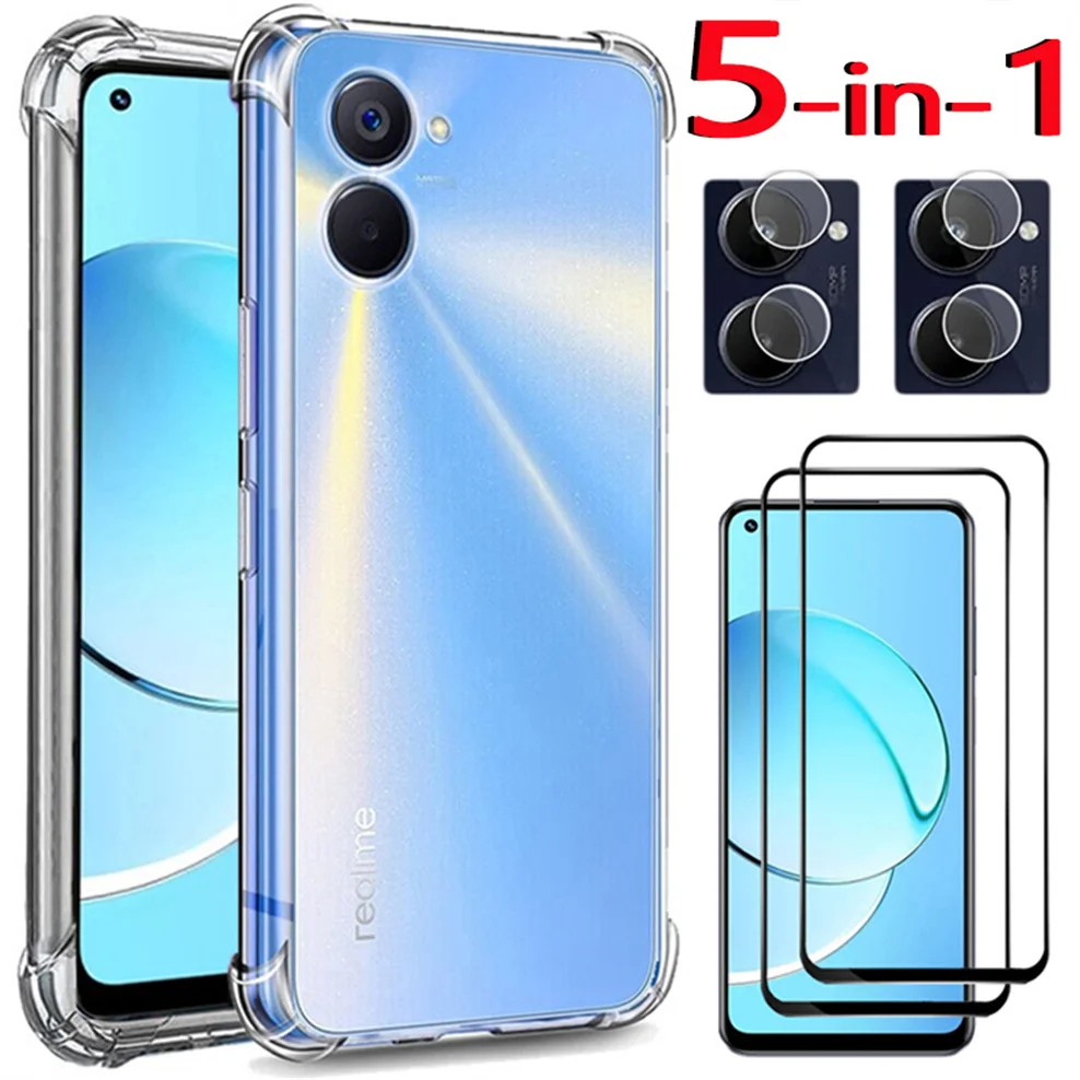 5-in-1,glass + silicone case for realme-10 soft clear shockproof phone cases realmi 10 pro plus oppo realme 10 5g cover realme10
5-in-1,glass + silicone case for realme-10 soft clear shockproof phone cases realmi 10 pro plus oppo realme 10 5g cover realme10