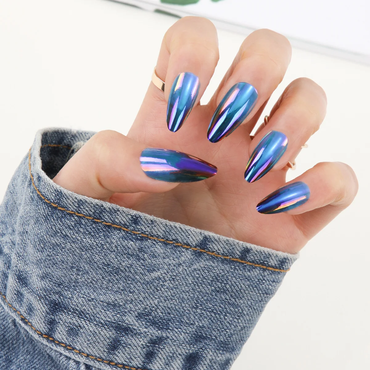 Free Shipping 24pcs Reusable French Laser False Nails Art Gyaru Gradient Easy Wear Manicure Long 1 Dollar Item For Girls
Free Shipping 24pcs Reusable French Laser False Nails Art Gyaru Gradient Easy Wear Manicure Long 1 Dollar Item For Girls