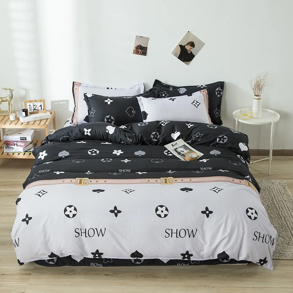 Simple Cotton Duvet Cover Cover Pillow Cover 4pcs Bedding Set Cartoon Letter Printed Quilt Cover Children's Bedding Set Bed Home
Simple Cotton Duvet Cover Cover Pillow Cover 4pcs Bedding Set Cartoon Letter Printed Quilt Cover Children's Bedding Set Bed Home