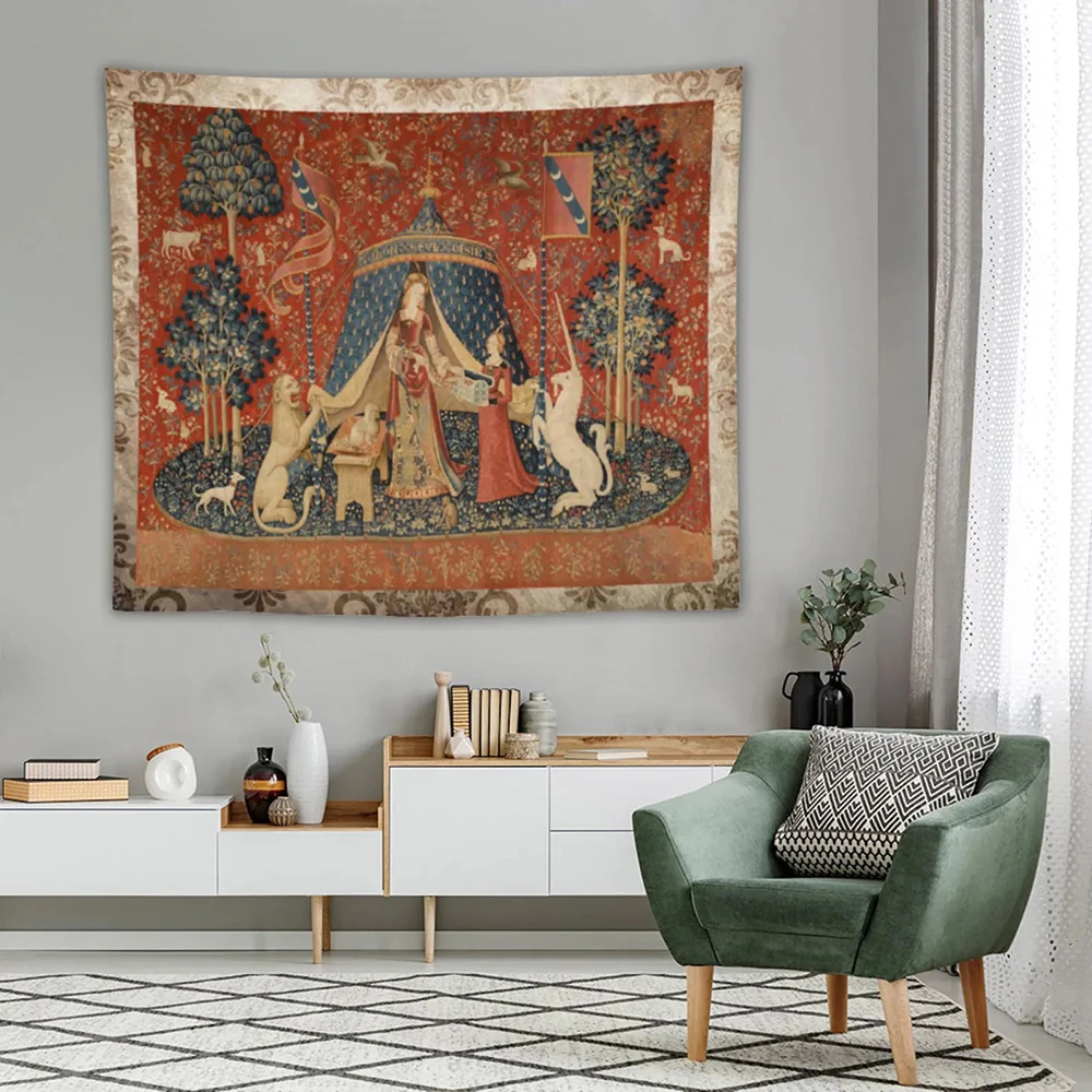 The Lady with the Unicorn Tapestry Printed Wall Hanging Floral Wall Tapestry Hippie Flower Carpets Dorm Decor Starry SkyCarpet
The Lady with the Unicorn Tapestry Printed Wall Hanging Floral Wall Tapestry Hippie Flower Carpets Dorm Decor Starry SkyCarpet