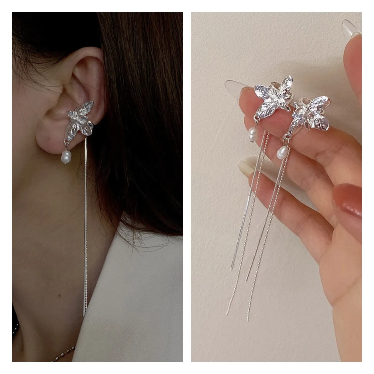 Korean Tassel Butterfly Clip On Earrings For Women Sparkling Dazzling Crystal Zircon Non-Piercing Earring 1 Pair Brincos Jewelry
Korean Tassel Butterfly Clip On Earrings For Women Sparkling Dazzling Crystal Zircon Non-Piercing Earring 1 Pair Brincos Jewelry