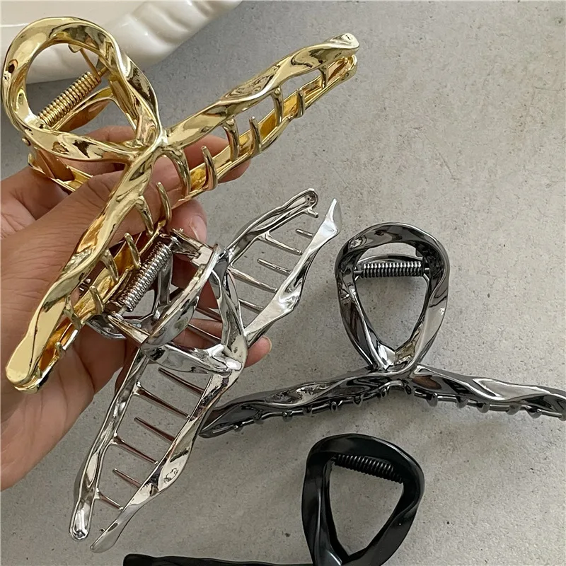 Fashionable Liquid Metal Back Scoop Hair Grab Light Luxury Style Alloy Cross Hair Clip Hair Grab Hair Accessories
Fashionable Liquid Metal Back Scoop Hair Grab Light Luxury Style Alloy Cross Hair Clip Hair Grab Hair Accessories