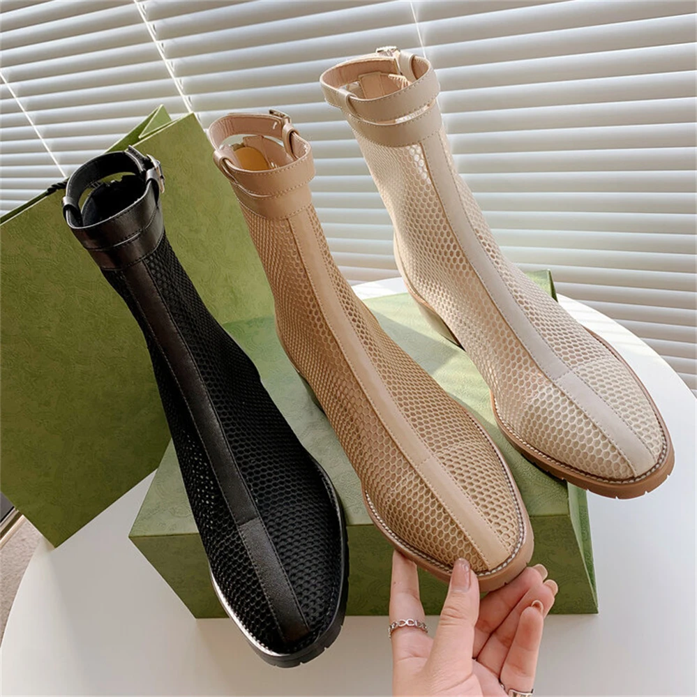 New European and American fashion mesh boots 2022 spring and summer low heel square heel comfortable breathable women's Boots
New European and American fashion mesh boots 2022 spring and summer low heel square heel comfortable breathable women's Boots